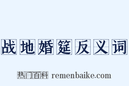 战地婚筵反义词是什么意思的图片